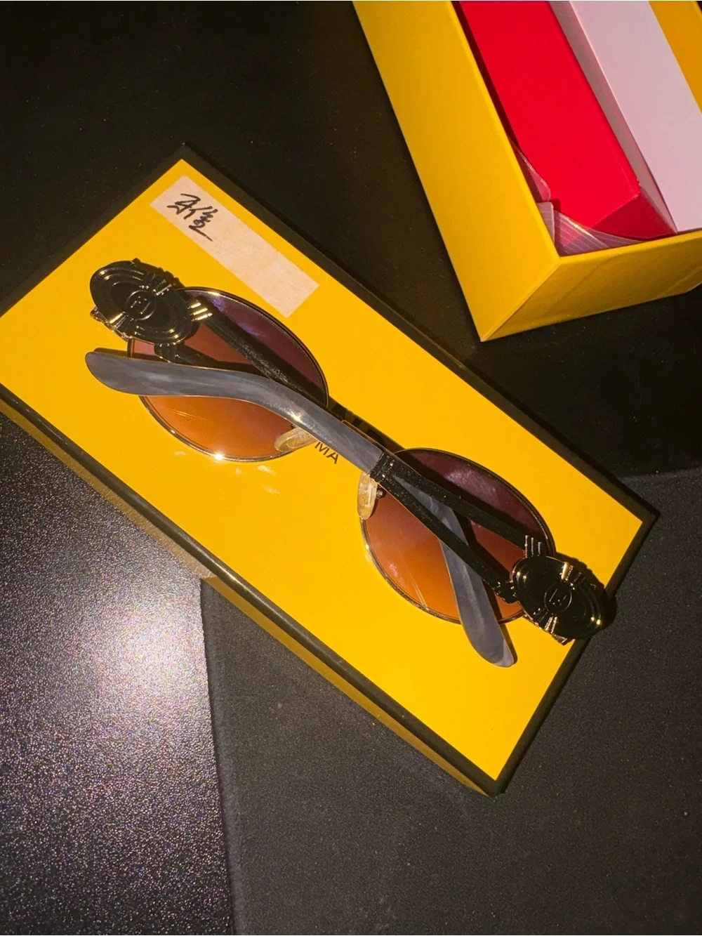 Fendi Silver Metal Oval Sunglasses with Smoke Lenses